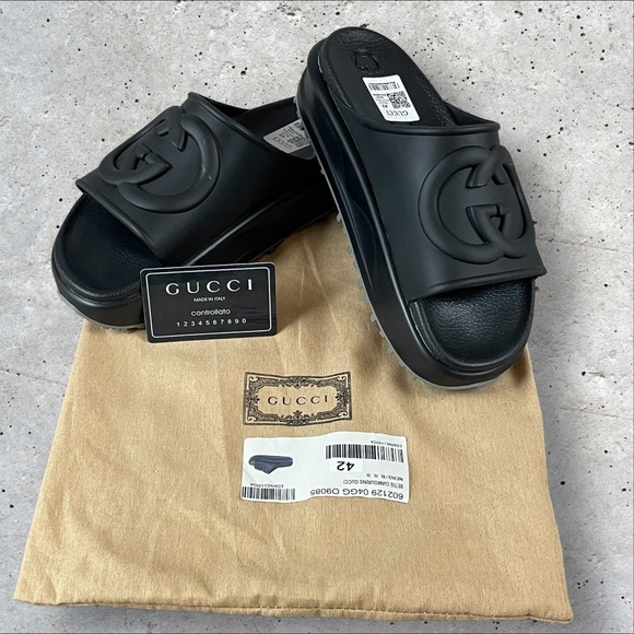 Gucci Other - Gucci Slides Men’s 42 Black New